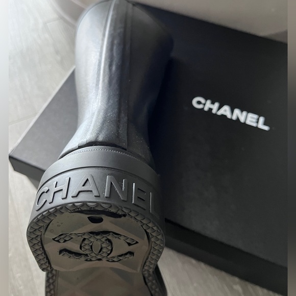 Chanel Black Rain Boots - Picture 7 of 15